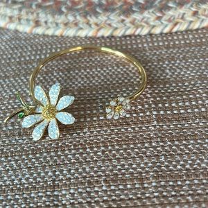 New Kate spade flower bangle with bird